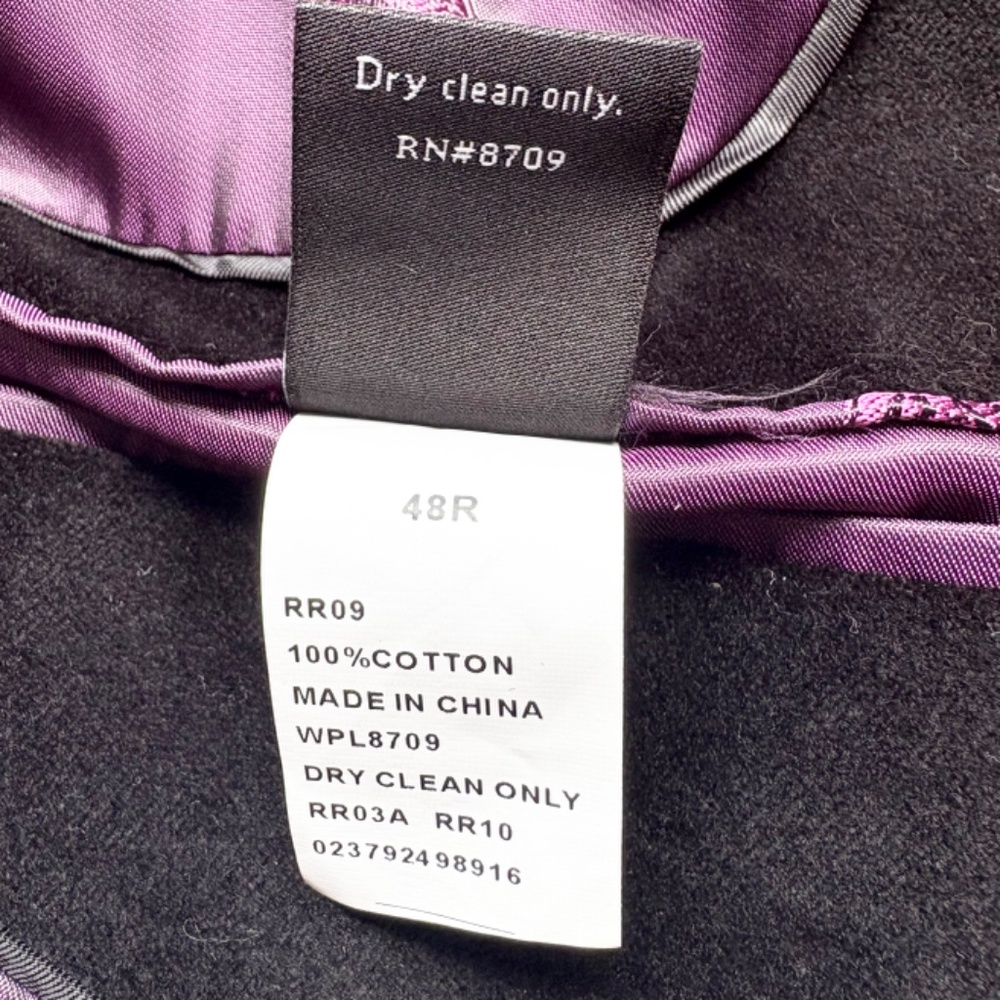 Rock & Republic Black‎ Velvet Suede Sport Coat Mens 48R - Picture 10 of 13